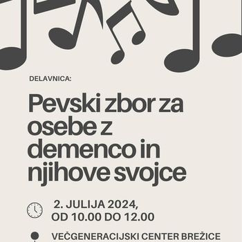 Pevski zbor za osebe z demenco in njihove svojce