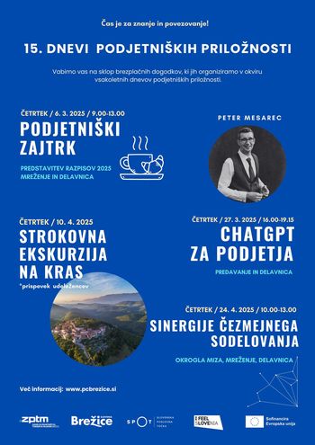 15. Dnevi podjetniških priložnosti: Strokovna ekskurzija na Kras: Ogled dobrih praks