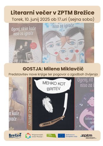 Literarni večer z Mileno Miklavčič
