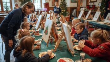 Hot chocolate and paint - Otroška slikarska delavnica