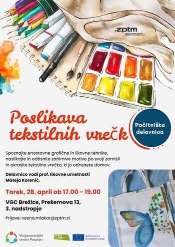 Delavnica poslikave tekstilnih vrečk