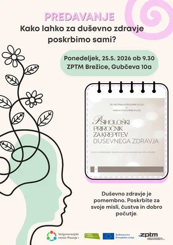 Predavanje: Kako si lahko do duševnega zdravja pomagamo sami