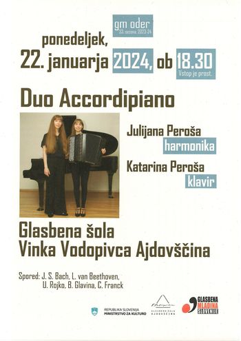Koncert 33. sezone "GM oder" - DUO ACCORDIPIANO