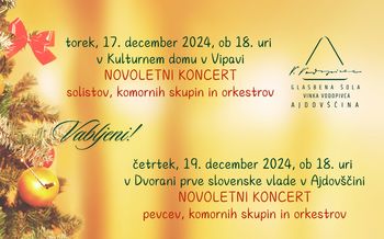 NOVOLETNI KONCERT Glasbene šole Vinka Vodopivca Ajdovščina