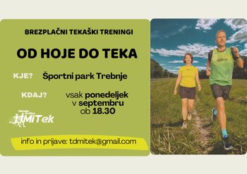 Od hoje do teka – brezplačni treningi v Trebnjem Od hoje do teka – brezplačni treningi v Trebnjem