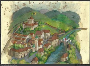 RAZSTAVA ILUSTRACIJ AGATE PAVLOVEC ZA KNJIGO ŠKOF ABRAHAM, LOŠKI GOSPOD