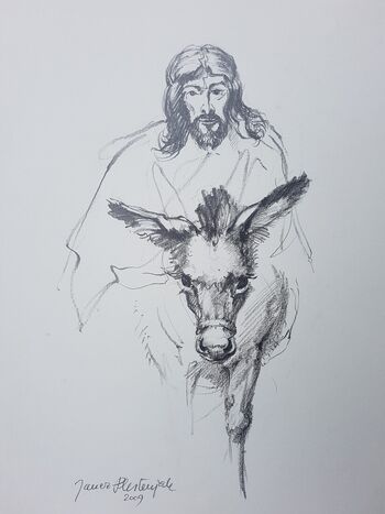 Razstava risb Škofjeloškega pasijona avtorja Janeza Plestenjaka