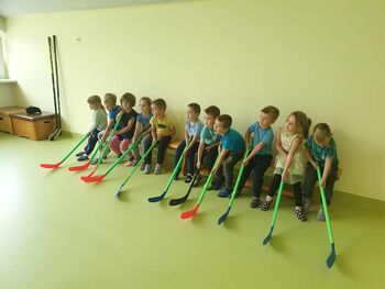 Obisk hokejistov v vrtcu Obisk hokejistov v vrtcu