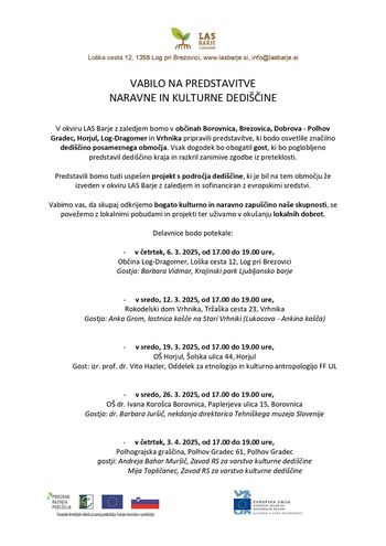 Predstavitev naravne in kulturne dediščine