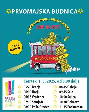 Jubilejna 10. Prvomajska budnica z Godbo DPG – VABLJENI!