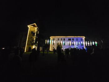 Prižig prazničnih luči pri Polhograjski graščini