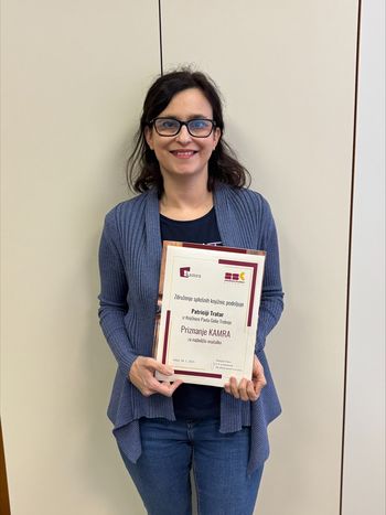 Izjemen dosežek naše bibliotekarke Patricije Tratar