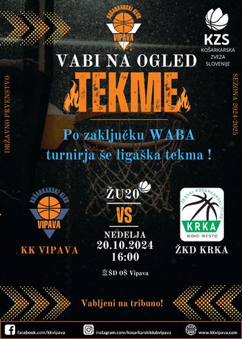 Košarkarska tekma ŽU20