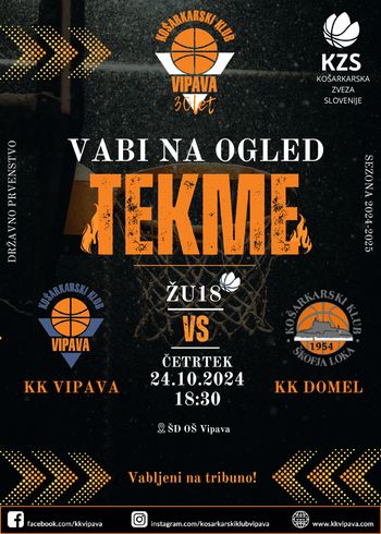 Košarkarska tekma ŽU18