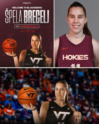 Vipavska košarka do NCAA: Špela Brecelj v dresu Virginie Tech