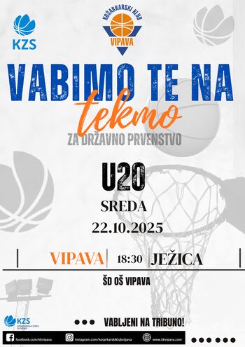 Košarkarska tekma ŽU20