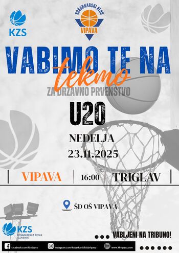 Košarkarska tekma ŽU20