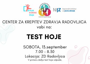 Občinski test hoje na 2km