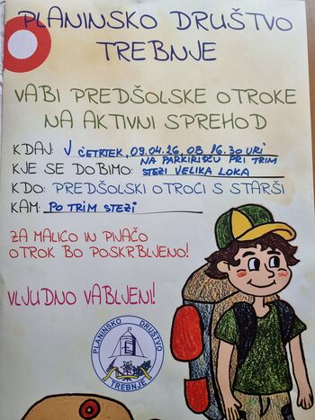 Aktivni sprehod Cici planincev PD Trebnje, april 2026