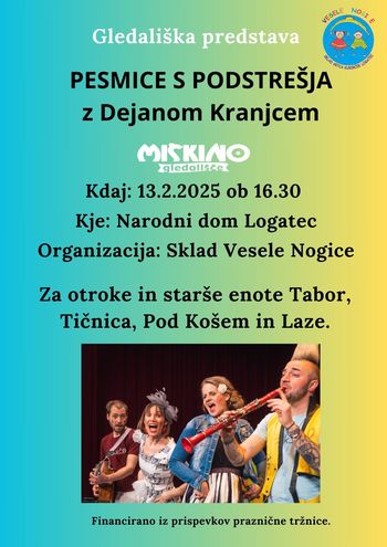 Predstava za otroke in starše enot Tičnica, Tabor, Pod Košem, Laze - Vrtca Kurirček Logatec