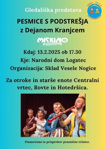 Predstava za otroke in starše enot Centralni vrtec, Rovte, Hotedršica - Vrtca Kurirček Logatec