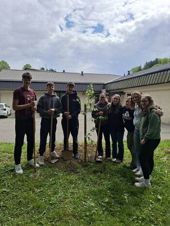 Devetošolci OŠ Sava Kladnika Sevnica posadili drevo ob dnevu Zemlje