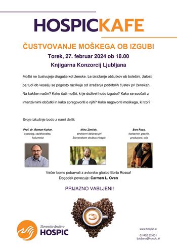 Hospickafe: Čustvovanje moškega ob izgubi