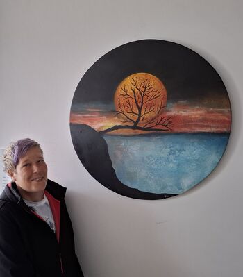 Samostojna razstava članice Likovnega društva Mengeš Špele Magister