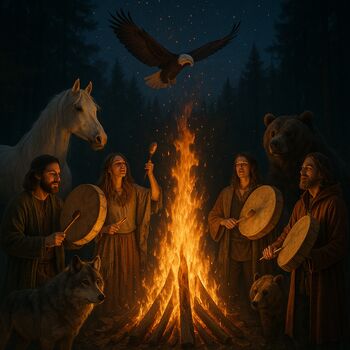 “Noč med svetovi: Šamansko potovanje ob Samhainu in srečanje s predniki”