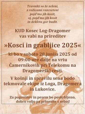 Kosci in grabljice 2025