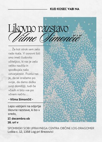 Odprtje razstave Vilme Simončič