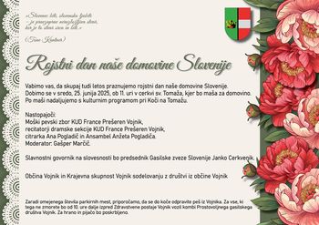 S ponosom in hvaležnostjo praznujmo rojstni dan naše prelepe domovine!