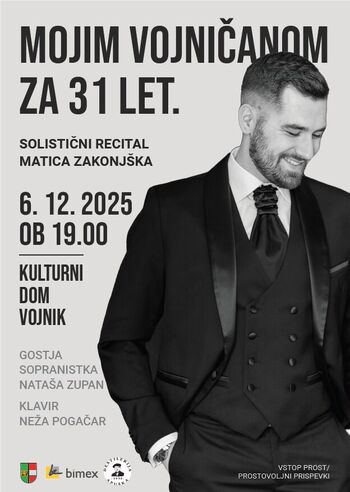 MOJIM VOJNIČANOM ZA 31 LET - SOLISTIČNI RECITAL MATICA ZAKONJŠKA