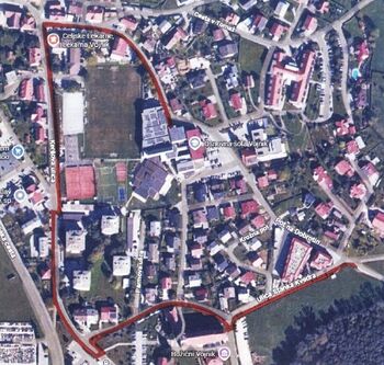 ŠOLSKA POT V OKOLICI OŠ VOJNIK V ČASU GRADNJE