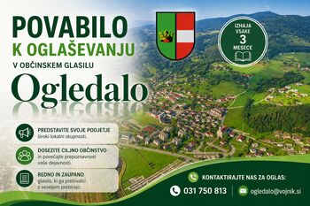 Povabilo k oglaševanju v občinskem glasilu Ogledalo