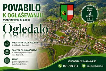 Povabilo k oglaševanju v občinskem glasilu Ogledalo