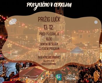 Prižig lučk v Cerkljah