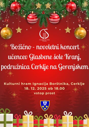 Božično-novoletni koncert učencev GŠ Kranj