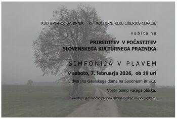 Simfonija v plavem - prireditev v počastitev kulturnega praznika