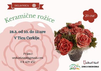 Keramične rožice - delavnica