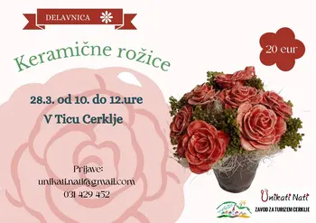 Keramične rožice - delavnica