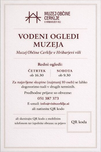 Voden ogled po muzeju v Hribarjevi vili