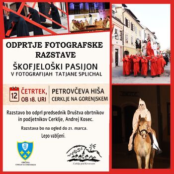 Fotografska razstava Škofjeloški pasijon v fotografijah Tatjane Splichal