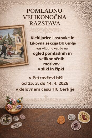 Pomladno - velikonočna razstava čipk in slik