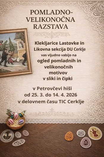 Pomladno - velikonočna razstava čipk in slik