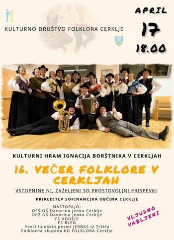 16. večer folklore v Cerkljah