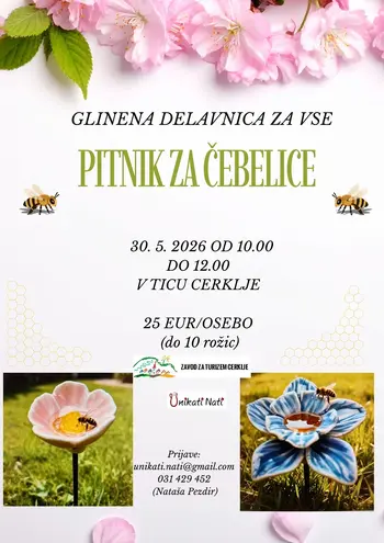 Glinena delavnica: Pitnik za čebelice