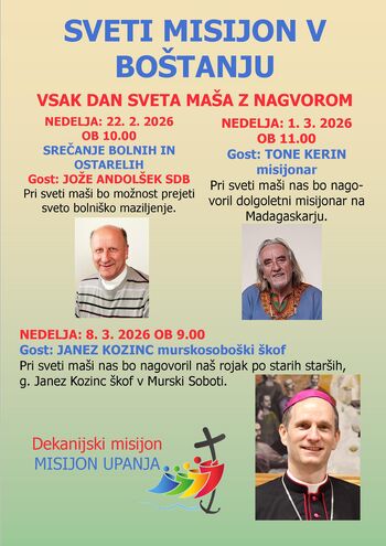 Sveti misijon v Boštanju "Misijon upanja"