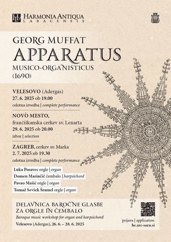 Adergas - Apparatus musico-organisticus in Delavnica baročne glasbe za orgle in čembalo