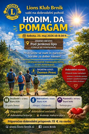 HODIM, DA POMAGAM - dobrodelni pohod 